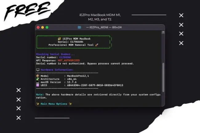 iEZPro MacBook MDM M1, M2, M3, and T2.